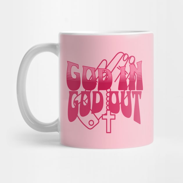 GOD IN GOD OUT - Pink Image, Unisex Christian Cotton T-Shirt, Stylish Pink Imagery, Trendy Spiritual Shirt, Christian Apparel, Comy, Soft by Yendarg Productions